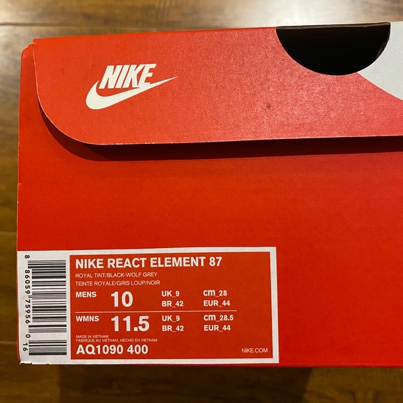 Nike Element React Royal Tint - Size 10 - Picture 9 of 9